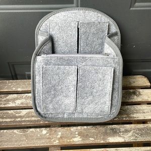 Gray Felt Backpack Insert Organizer